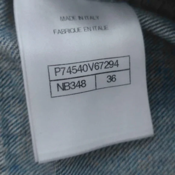 CHANEL 23N COCO NEIGE BLUE STRAIGHT JEANS WITH WHITE LEATHER CHAIN TRIMS SIZE 36 - Picture 11 of 16